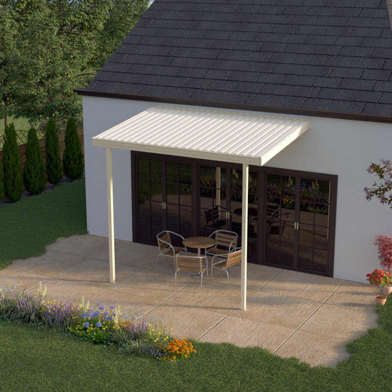 HeritagePatios Heritage Patios 120'' D Aluminum Tan Cover Retractable